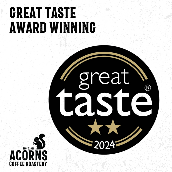 Acorns Coffee great taste award winning coffee beans UK roasted in Bordon
