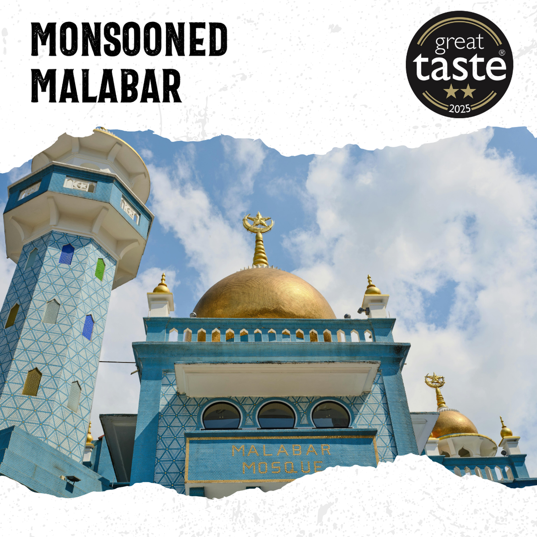Blue and gold mosque with &